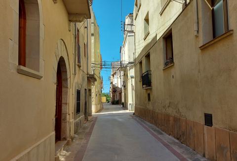 El carrer Balmes, tocant al carrer Major