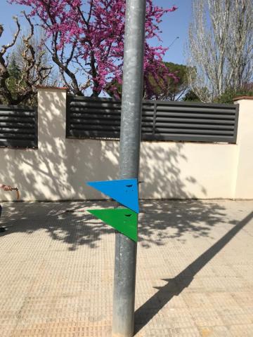 Banderoles de senyalització dels recorreguts