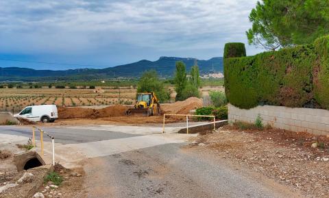 Vista de la cruïlla des del camí del Bosc