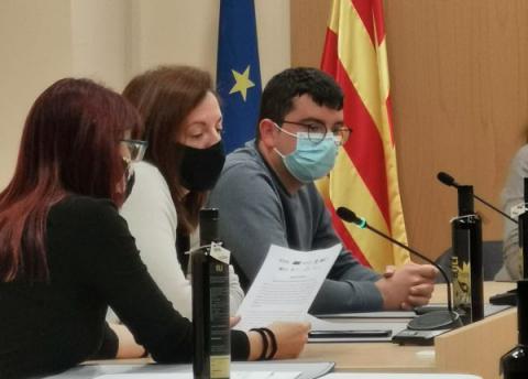 La regidora Isabel Grau va llegir el Manifest 25N 2020 en el ple municipal de dimarts 24 de novembre