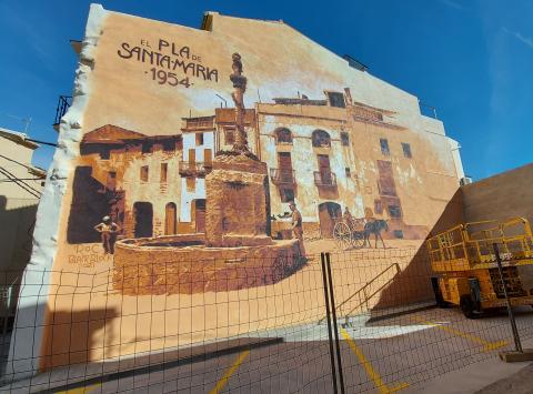 El mural, un cop finalitzat